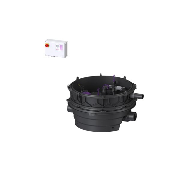 MODUŁ TECHNICZNY MONO ECOLIFT XL POMPA 400V SPF4500-S3 z automatyczną klapą zwrotną do ścieków szarych do swob. ustawienia lub połączenia ze studz.