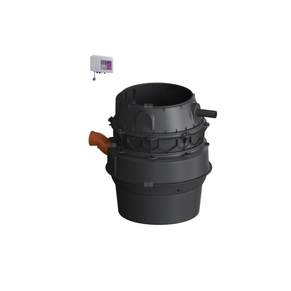 Moduł techniczny przepompowni Aqualift F XL Duo z szafką Comfort 1400-S3 230V ze zgrzewanym pierścieniem studzienki i stożkiem LW 800