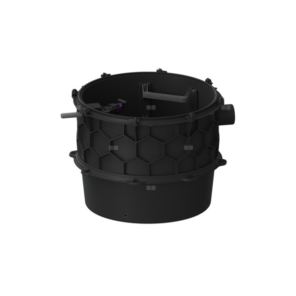 Moduł techniczny przepompowni Aquapump XL Mono, z pływakiem z pompą GTF 500-S1, poj. użytk. 90 l