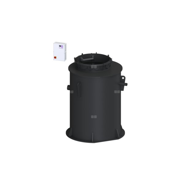 Moduł techniczny przepompowni Aquapump XL Duo, z szafką Comfort z pompą STZ 7500-S1, poj. użytk. 820 l