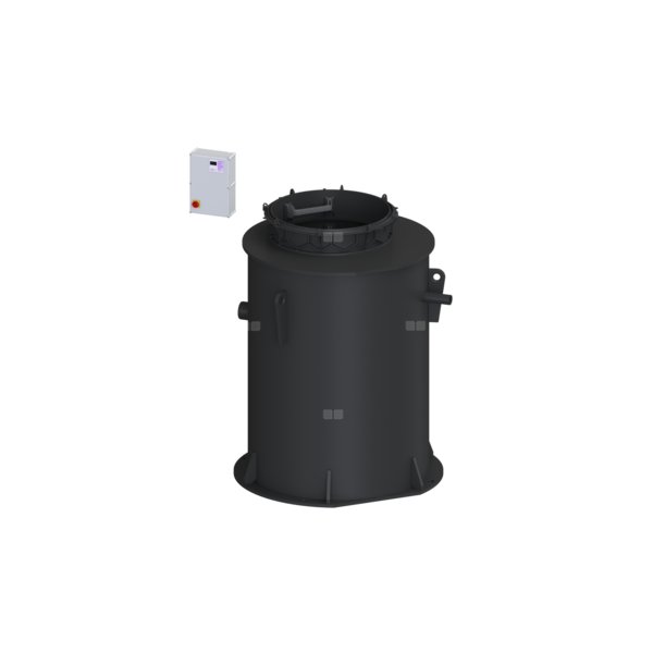 Moduł techniczny przepompowni Aquapump XL Duo, z szafką Comfort z pompą STZ 1100-S1, poj. użytk. 820 l