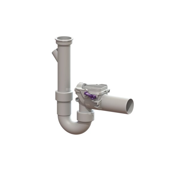 Zawór zwrotny (zasuwa burzowa) Staufix Siphon DN50 z syfonem