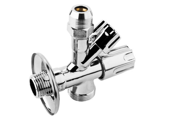 Zawór kątowy KOMBI 1/2" x 3/8" x 3/4"