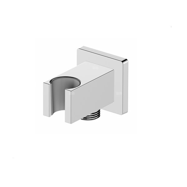 Przyłącze podtynkowe kwadratowe z uchwytem rączki natrysku new, chrom