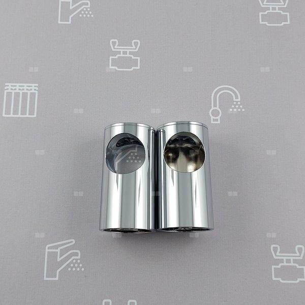 ZESTAW UCHWYTÓW RURY Z ZAŚLEPKĄ DO NATRYSKU PRZESUWNEGO MOZA, CHROM