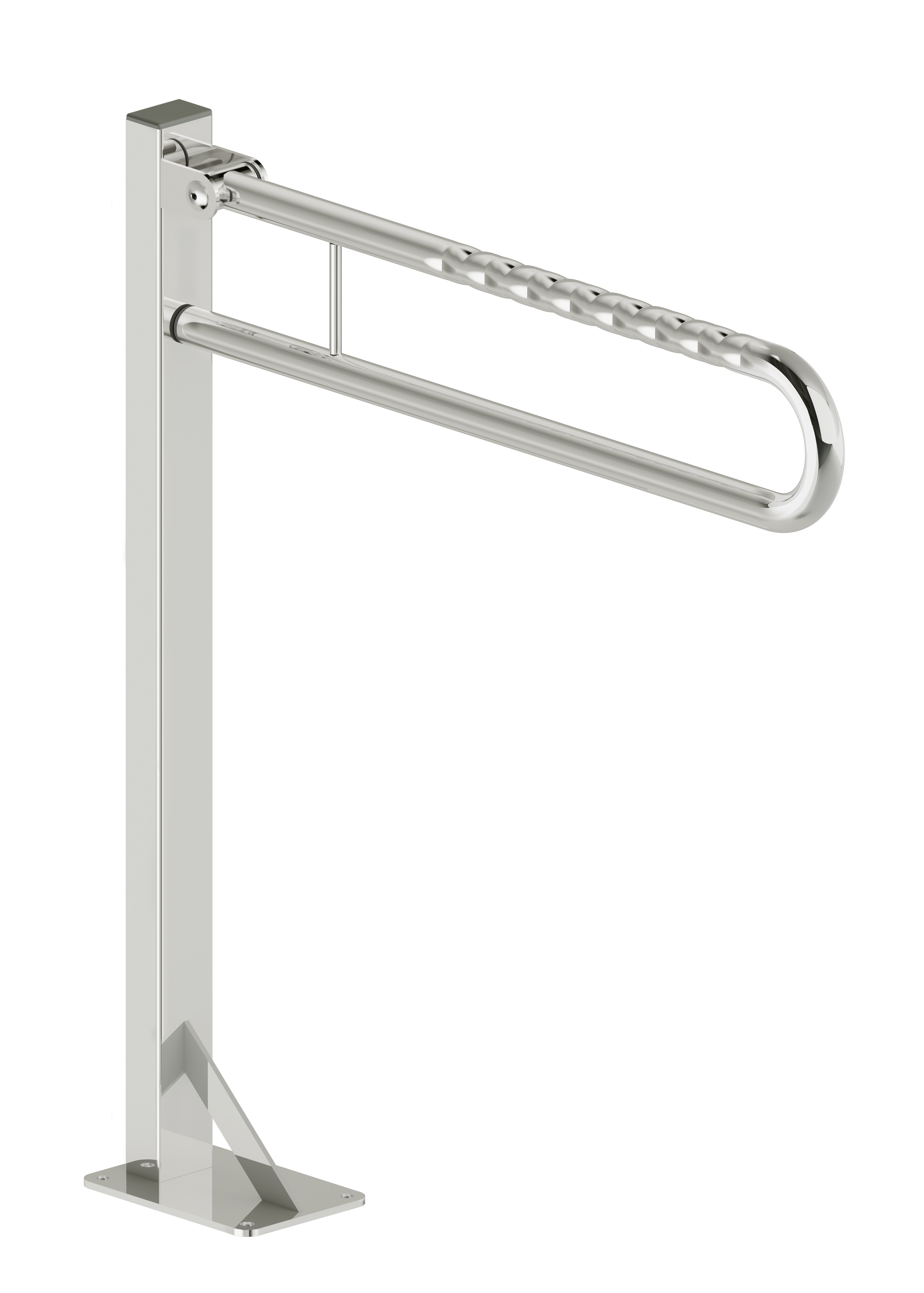 Poręcz stojąca Koło Lehnen Funktion, uchylna, H90cm, T56.5cm, stal nierdzewna gładka