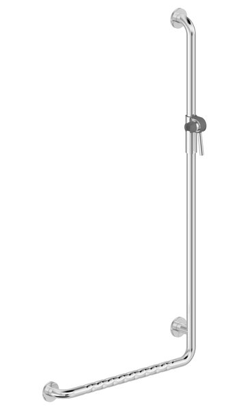 Drążek prysznicowy Koło Lehnen Funktion wygięty, prawy, B67cm, H127cm, stal nierdzewna gładka
