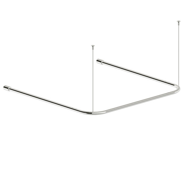 Drążek do zasłony prysznicowej Koło Lehnen Concept Pro, potrójny, L120cm, stal nierdzewna gładka