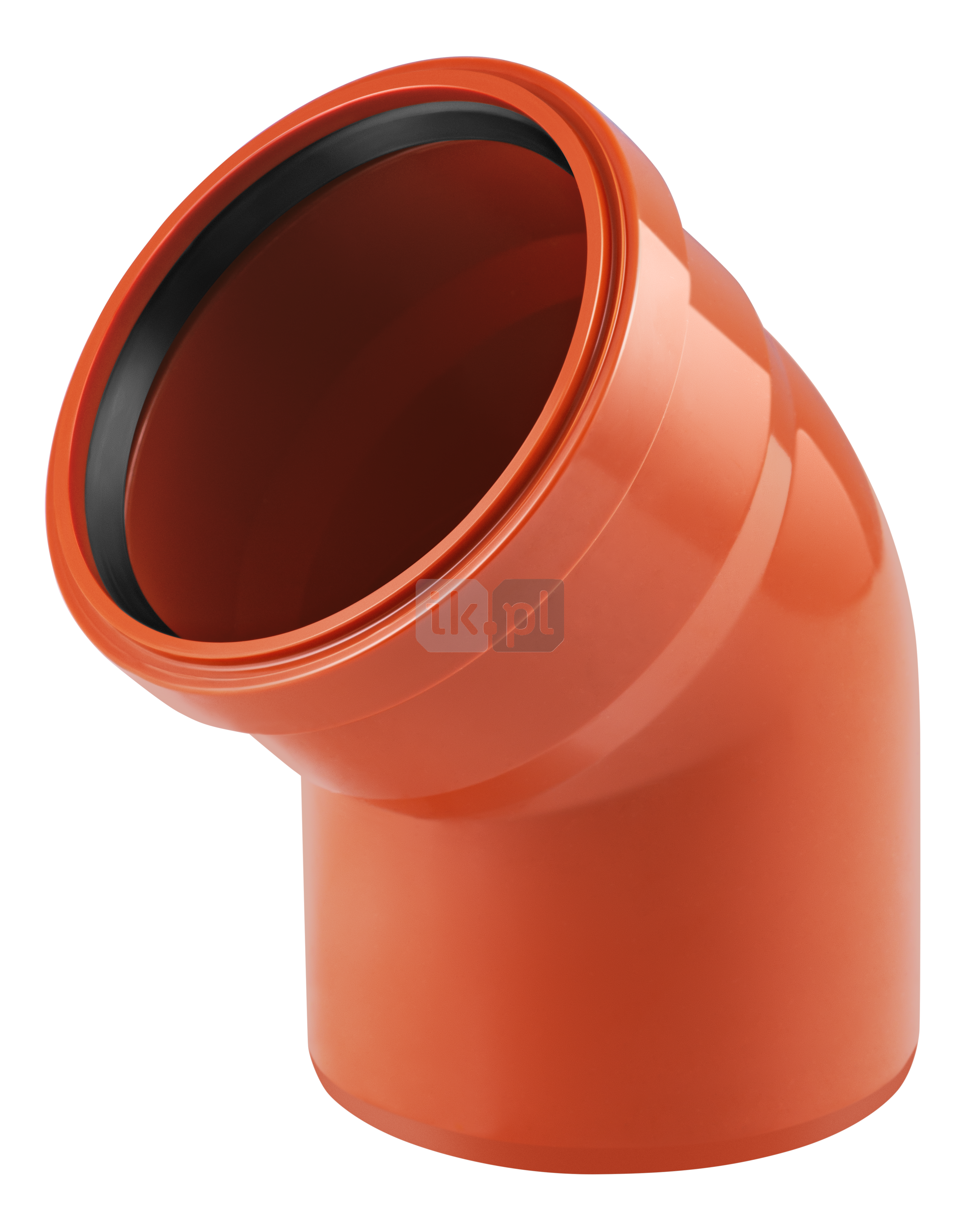 Kolano 87' MAGNAPLAST KG KGB, PVC-U (pomarańczowy), DN 160 (wz x ww), do kanalizacji