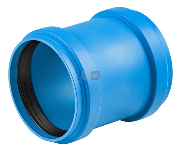 Złączka dwukielichowa MAGNAPLAST Ultra dB UDBMM, PP-m (niebieski), DN 75 (ww x ww), do kanalizacji