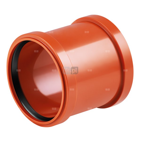 Mufa przesuwna MAGNAPLAST KG KGU, PVC-U (pomarańczowy), DN 160 (ww x ww), do kanalizacji