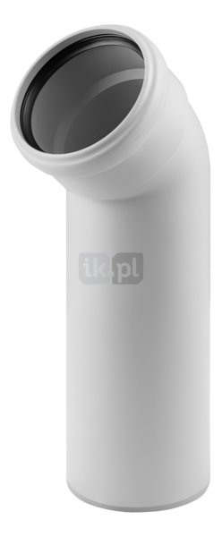 Długie kolano 45' MAGNAPLAST SKOLAN safe dBLB, PP (biały), DN 110 (wz x ww), do kanalizacji