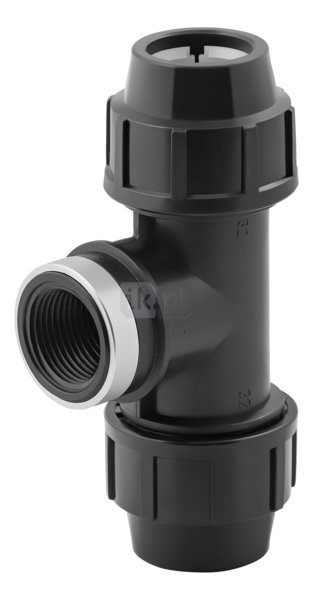 Trójnik skręcany z gwintem wewnętrznym do rur PE PN16 50 mm x 1 1/4