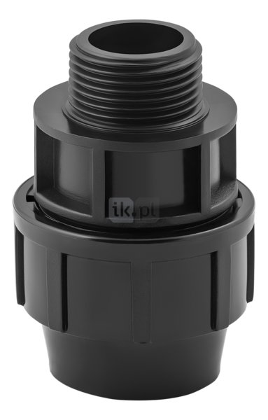 Złączka skręcana z gwintem zewnętrznym do rur PE PN16 63 mm x 2 1/2