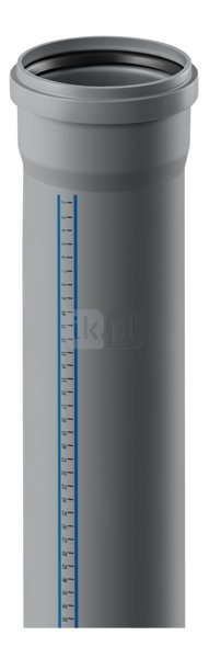 Rura kanalizacyjna wewnętrzna MAGNAPLAST HTEM HTplus PP (PP) 110 x 2000 x 2.7 mm z kielichem, szara