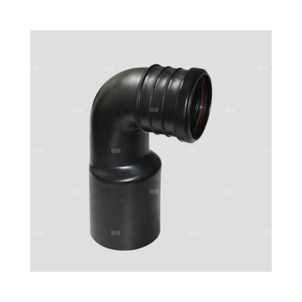 Kolano czarne DN 90/100 trójwargowe