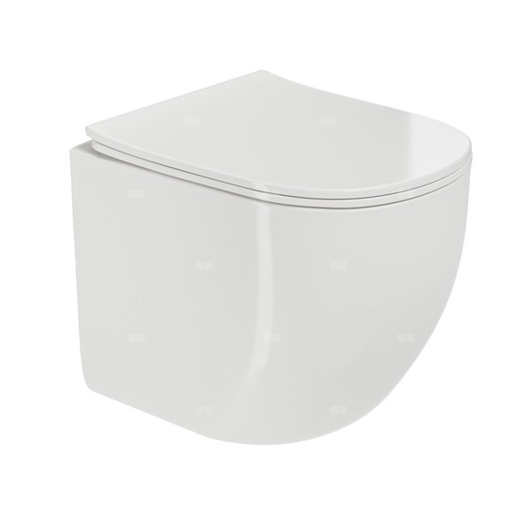 Miska wisząca WC MERINA Rimless z deską wolnoopadającą slim