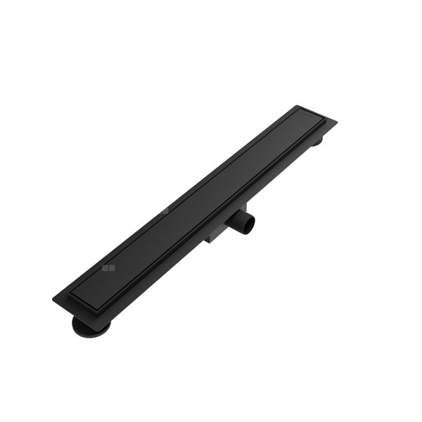 Ruszt 2w1 pełny oraz do wypełnienia płytką, CZARNY MAT, stal nierdzewna, dł. 500 mm