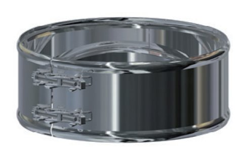 Uchwyt MK ŻARY A KBTS stal nierdzewna fi 100 mm (mocowanie - Obejma szeroka)