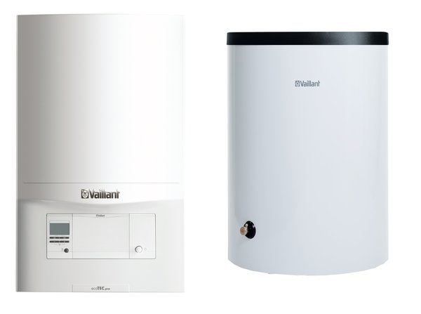 Pakiet - Kocioł gazowy jednofunkcyjny VAILLANT ecoTEC pro VC 186/5-3 kondensacyjny wiszący 5.7 - 20 kW + Czujnik c.w.u. + Zasobnik c.w.uVIH R 150/6B