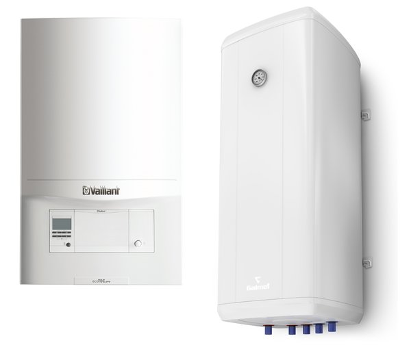 Pakiet - Kocioł gazowy jednofunkcyjny VAILLANT ecoTEC pro VC 186/5-3 kondensacyjny wiszący 5.7 - 20 kW + Czujnik c.w.u. + Zasobnik c.w.uVulcan 120L wiszący