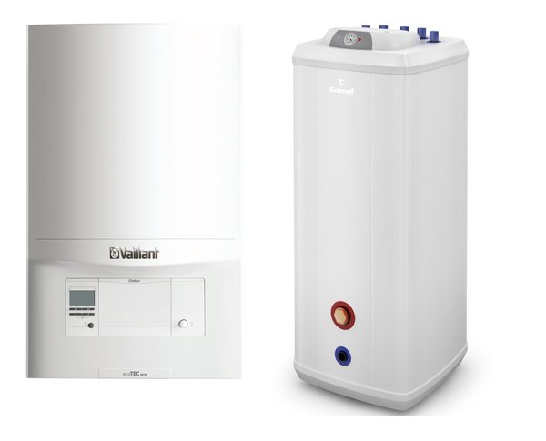 Pakiet - Kocioł gazowy jednofunkcyjny VAILLANT ecoTEC pro VC 186/5-3 kondensacyjny wiszący 5.7 - 20 kW + Czujnik c.w.u. + Zasobnik c.w.uVulcan 140L stojący