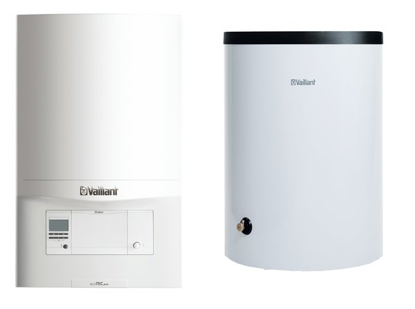 Pakiet - Kocioł gazowy jednofunkcyjny VAILLANT ecoTEC pro VC 146/5-3 kondensacyjny wiszący 5.9 - 15.3 kW + Czujnik c.w.u. + Zasobnik c.w.uVIH R 120/6B