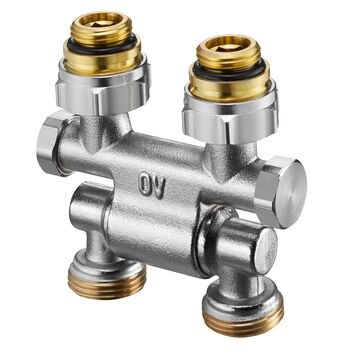 Multiflex F, ZB-podwójne przyłącze z odcięciem, kątowo-proste, 1/2GZx3/4GZ