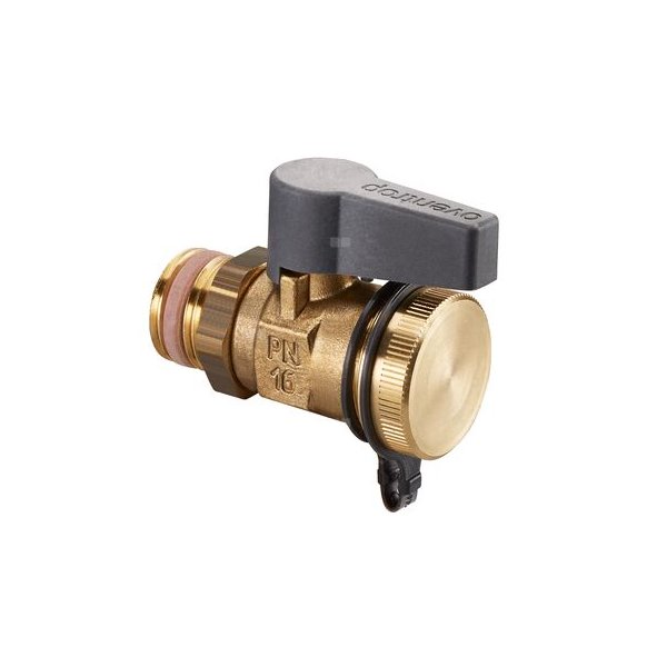 Optiflex, zawór kulowy, mosiądz, DN 15, 1/2GZ, z zaślepką