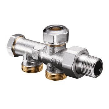 Rozdzielacz jednorurowy Uno z odcięciem, M24x1,5GZ, rozstaw osi rur 35 mm