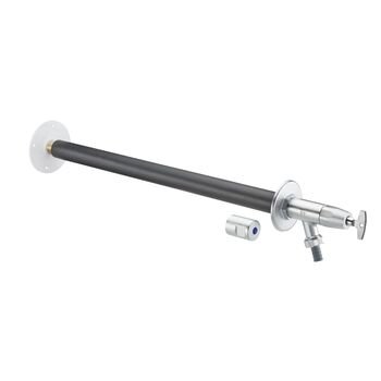 Aquastrom G DN 15, R 1/2, PN10, zawór czerpalny zewnętrzny, mrozoodporny, do montazu w ścianach o grubości od 200 do 530 mm