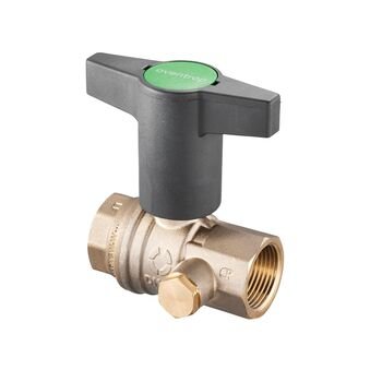 Optibal TW DN32 Rp 1 1/4 GW, PN10, z mosiądzu, otworem spustowym G 1/4 zamkniętym korkiem