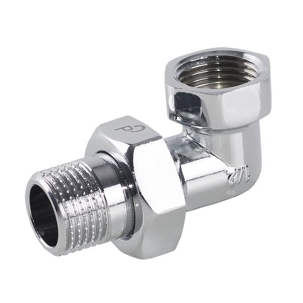 Śrubunek kątowy o-ring PERFEXIM 1048CH, mosiądz (chrom), 1/2'' (GW x GZ), PN16 bar