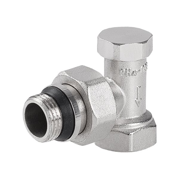 PHA-033A G1/2 WZ PN10 DN15 Zawór grzejnikowy odcinający K gwint samouszczelniający CuZn-C PN-M-75002