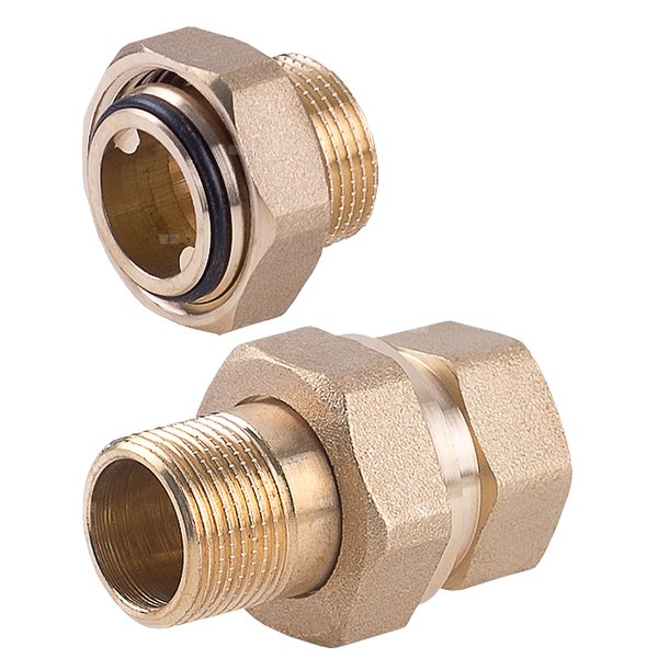 Śrubunek wzmocniony prosty o-ring PERFEXIM PHA-300, mosiądz, 1 x 1 (GW x GZ), PN16 bar