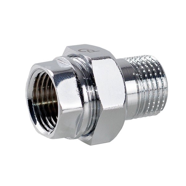 Śrubunek prosty o-ring PERFEXIM 1046CH, mosiądz (chrom), 1/2'' (GW x GZ), PN16 bar