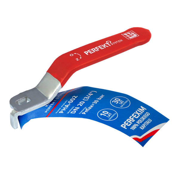 Rączka do kurka PERFEXIM RN-PHA, kolor czerwony, do PHA-001 i PHA-003 1/2''