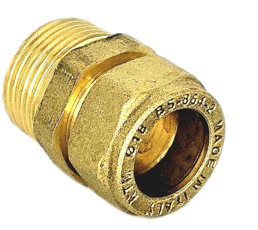 Złączka prosta skręcana QIK Do rur miedzianych, mosiądz, 3/8'' x 10 mm (złącze skręcane x złącze skręcane)