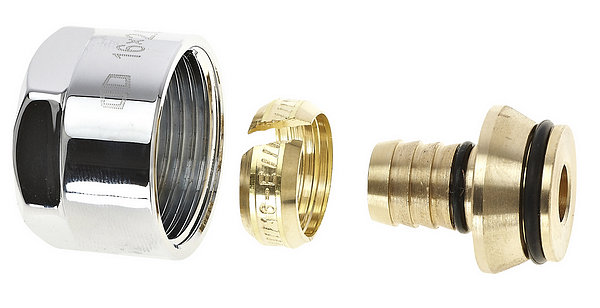 Złączka QIK, mosiądz (biały), 3/4'' x 15 mm (GW x eurokonus)