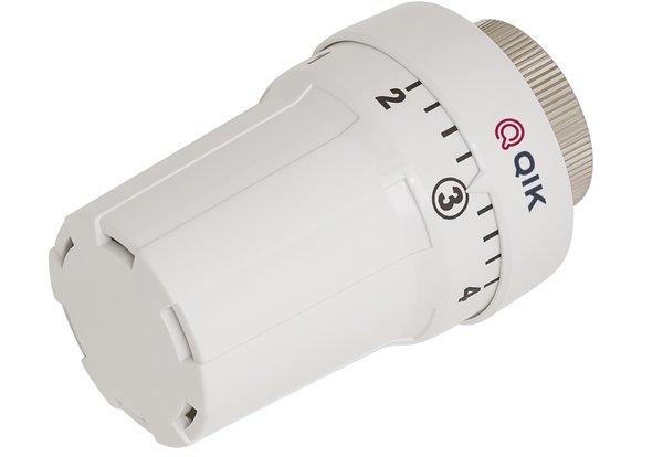 Głowica termostatyczna QIK THE - new design z blokadą na 16'C, zakres reg. 5-28'C, przyłącze M30x1,5
