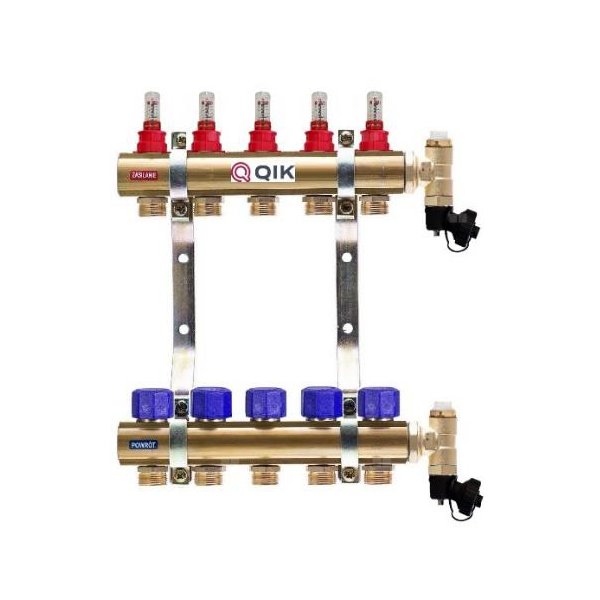 Rozdzielacz mosiężny do OP z przepływ - QIK BASIC II C- 14 sekcji