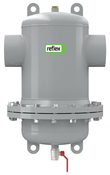 Separator mikropęcherzy REFLEX D 273.0 R, 10 bar / 110'C, z kołnierzem rewizyjnym, kolor: szary