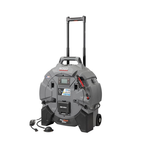 Maszyna FlexShaft KM-1004 kompletna, UE. W zestawie znajdują się 2 akumulatory 18 V, 5 Ah oraz ładowarka 18 V