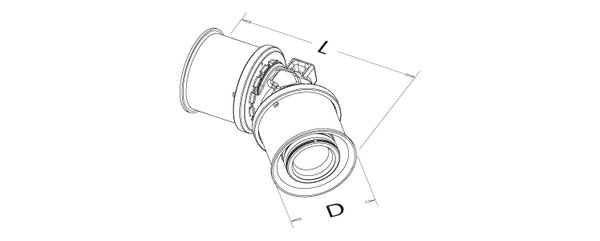 Kolano 45º 63 x 63 mm
