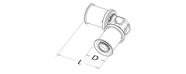 Kolano 90º 63 x 63 mm