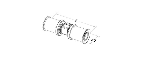Złączka prosta 63 x 63 mm