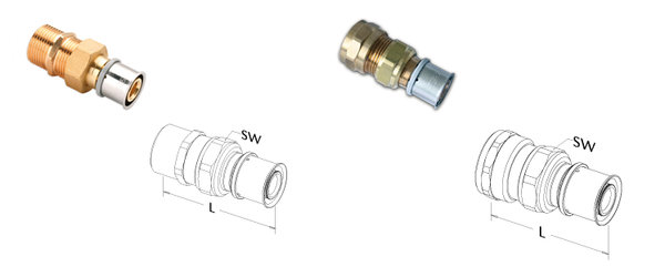 Śrubunek pełny 20 mm x 1"GW