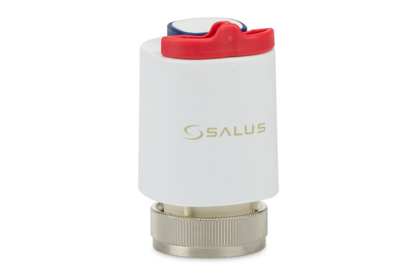 Siłownik elektrotermiczny SALUS T28NC230-8, złącze M28 x 1,5 2 VA, napięcie 230 V AC, kolor biały, kabel 0.9 m, ze wskaźnikiem