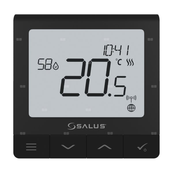 Regulator temperatury SALUS SQ610BRF Quantum bezprzewodowy, montaż natynkowy