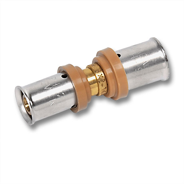 Mufa SANHA 3fit Press pb-free redukcja trzyczęść., brąz, 63 mm x 40 mm (zw x zw)